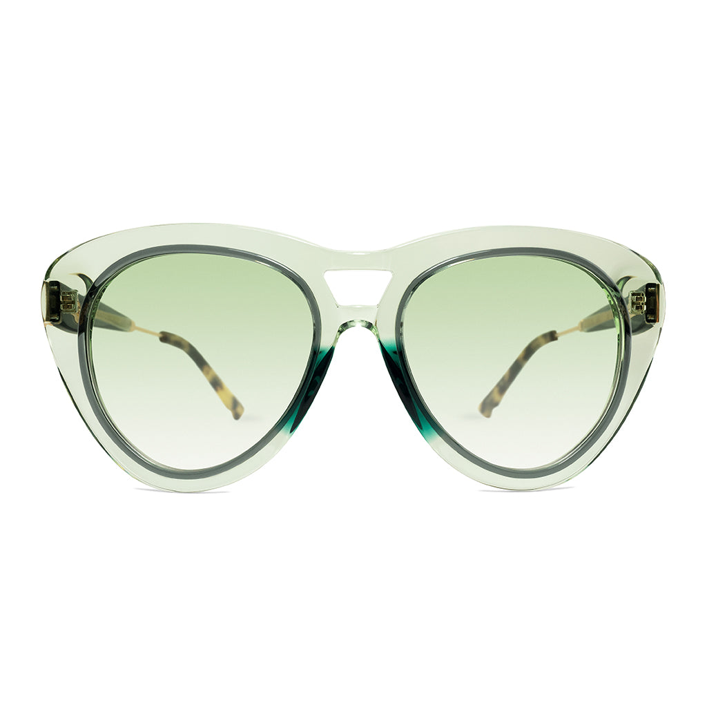 Coco and Breezy Moxi Clear Black Aviator Sunglasses Women Gold Tone 53-19-145 MOXI – Coco and Breezy Eyewear main image 3