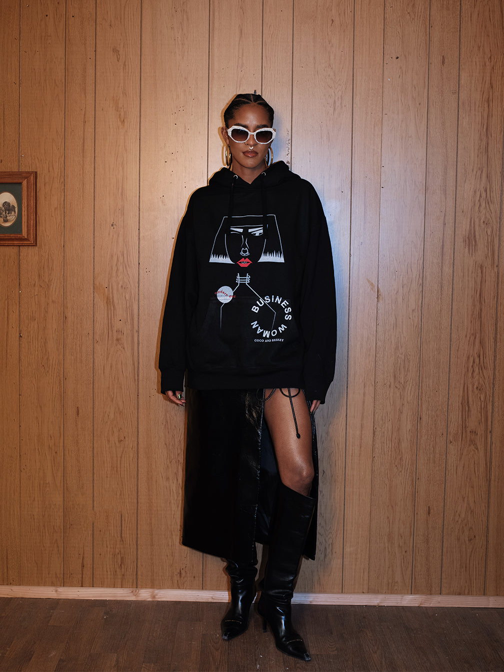 Business Woman Hoodie (BLACK)